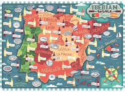 RAVENSBURGER Puzzle Vínnej oblasti Iberie 1000 dielikov