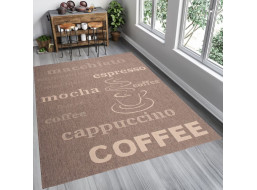 Sisalový PP koberec COFFEE - hnedý/béžový