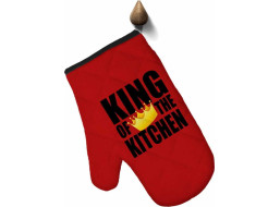 Kuchynská rukavica KING OF THE KITCHEN 17x28 cm - červená