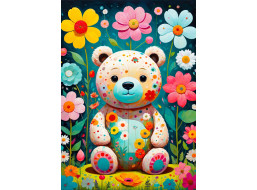 ENJOY Puzzle Kvetinový medvedík 1000 dielikov
