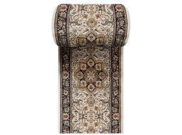 Behúň NOBLE ornament - krémový/tmavomodrý