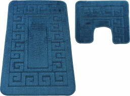 Súprava kúpeľňových predložiek s výrezom TÁŇA - greek - zelenomodrá