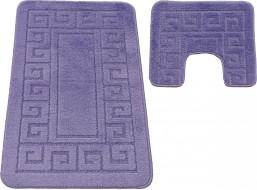 Súprava kúpeľňových predložiek s výrezom TÁŇA - greek - fialová