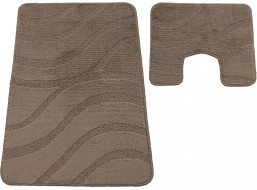 Súprava kúpeľňových predložiek s výrezom TÁŇA - symphony - hnedá
