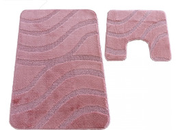 Súprava kúpeľňových predložiek s výrezom TÁŇA - symphony - staroružová