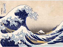 TREFL Drevené puzzle Art: Hokusai - Veľká vlna Kanagawa 200 dielikov