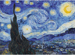 TREFL Drevené puzzle Art: Vincent van Gogh - Hviezdna noc 200 dielikov