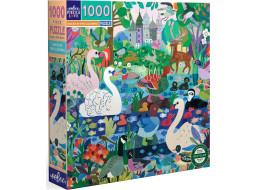 EEBOO Štvorcové puzzle Kačice na čistinke 1000 dielikov