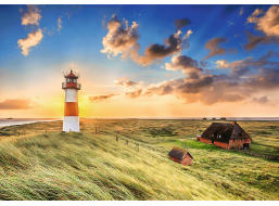 TREFL Puzzle Premium Plus Photo Odyssey: Maják Ost na ostrove Sylt 1000 dielikov