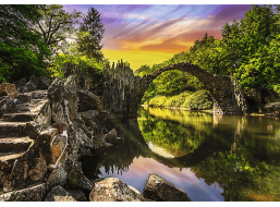 TREFL Puzzle Premium Plus Photo Odyssey: Rakotzov most v Kromlau 1000 dielikov