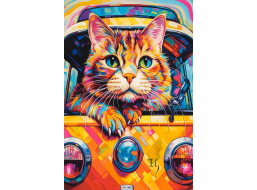 CASTORLAND Puzzle Mačacie cestovanie busom 1000 dielikov