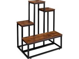 Stojan na kvety ANTIRES RUSTIC - starený dub/čierny