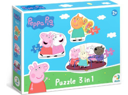 DODO Puzzle Prasiatko Peppa: Kamaráti 3v1 (2,3,4 dielikov)
