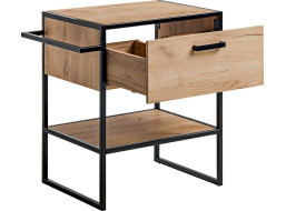 Kúpeľňová stojaca skrinka pod umývadlo na dosku LOFT 60 cm s vešiakom na uterák