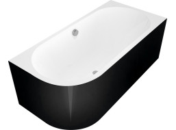 Polysan VIVA R MONOLITH asymetrická vaňa 170x75x60cm, biela/čierna 78119MB