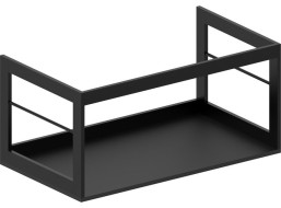 GSI PURA konštrukcia pod umývadlo 82x46cm, čierna mat MSP8228