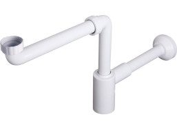 Bruckner CRONO umývadlový sifón šetriaci miesto, 5/4", odpad 32mm, biela 151.124.0