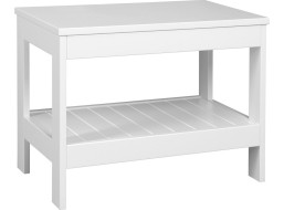 Aqualine ETIDE policový regál nízky 61x45x36 cm, biela mat ET061