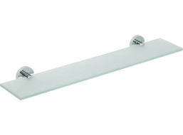 Sapho X-ROUND E sklenená polička 600mm, chróm XR609