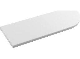 Sapho ABELINE rohová polica rockstone 300x100mm, excentrická, biela mat AE300-0101