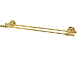 Sapho PERLA dvojitý držiak uterákov 645x55mm, zlato PE0125