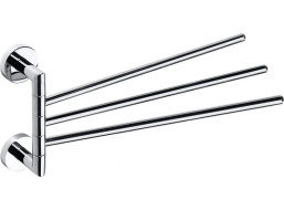 Sapho X-ROUND trojitý držiak uterákov otočný 380mm, chróm XR407