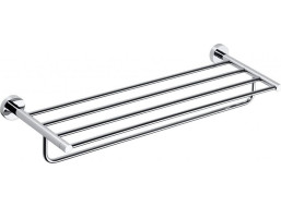 Sapho X-ROUND E polička na uteráky s hrazdou 600mm, chróm XR415