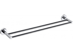 Sapho X-ROUND E dvojitý držiak uterákov 600x110mm, chróm XR423
