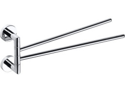 Sapho X-ROUND dvojitý držiak uterákov otočný 380mm, chróm XR403