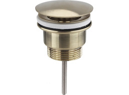Sapho Umývadlová výpusť 5/4“, neuzatvárateľná, veľká krytka, hr.10-55mm, zlato mat 542.742.5GB