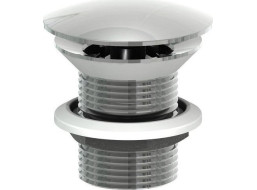 Sapho MINIMAL umývadlová výpusť 5/4“, neuzatvárateľná, veľká krytka, hr.30-60mm, nerez mat MI056