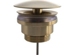 Silfra Umývadlová výpusť 5/4“, neuzatvárateľná, veľká krytka, hr.5-55mm, zlato mat UD52596P
