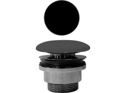 GSI GSI umývadlová výpusť 5/4“, neuzatvárateľná, hr.5-65 mm, keramická krytka, čierna mat PVC26
