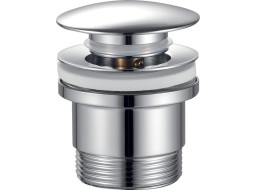 Bruckner Umývadlová výpusť 6/4“, click-clack, veľká zátka, hr.10-60mm, chróm 151.317.1