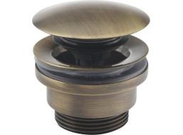Silfra Umývadlová výpusť 5/4“, tichý click-clack, veľká zátka, hr.5-65mm, bronz UD425S92