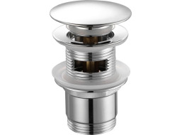 Aqualine Umývadlová výpusť 5/4“, click-clack, veľká zátka, hr.30-45mm, chróm TF7001