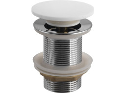 Sapho THIN umývadlová výpusť 5/4“, click-clack, Rockstone, biela mat WN721