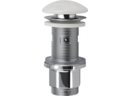 Sapho BLOK umývadlová výpusť 5/4“, click-clack, zátka leštený biely mramor 2401-921