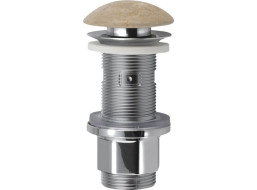 Sapho BLOK umývadlová výpusť 5/4“, click-clack, zátka leštený béžový travertín 2401-901