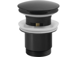 Sapho Umývadlová výpusť 5/4“, click-clack, veľká zátka, hr.30-45mm, čierna mat CV1007B