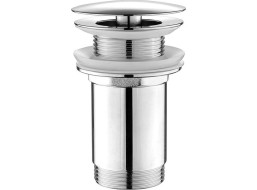 Aqualine Umývadlová výpusť 5/4“, neuzatvárateľná, veľká krytka, hr.10-50mm, chróm TF6001
