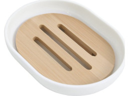 Aqualine SNOW mydlenka na postavenie, biela/bambus 7581