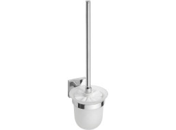 Sapho X-SQUARE WC kefa závesná, mliečne sklo, chróm XQ301