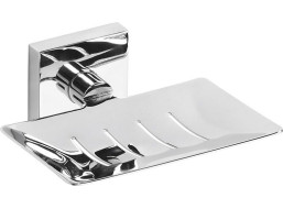 Sapho X-SQUARE mydlovnička obdĺžniková s otvormi, chróm XQ800