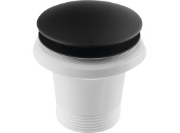 Polysan Vaňová výpusť 6/4", Click Clack, pre vane bez prepadu, čierna mat 71704B