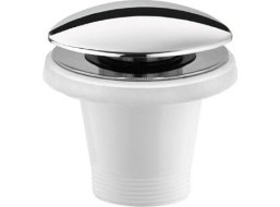 Polysan Vaňová výpusť 6/4", Click Clack, pre vane bez prepadu, chróm 71704