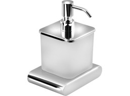 Sapho FLORI dávkovač mydla, 300 ml, mliečne sklo, chróm RF019
