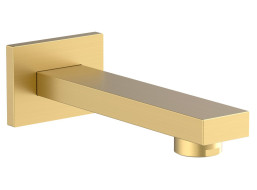Sapho Nástenná výtoková hubica, hranatá, 160mm, zlato mat BO419