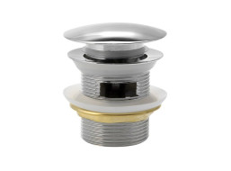 Aqualine Vaňová výpusť 6/4", Click Clack, pre vane s integrovaným prepadom, mosadz/chróm TF5005