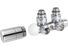 Sapho TWIN pripojovacia sada ventilov termostatická pre stredové pripojenie, pravé, chróm CP3010